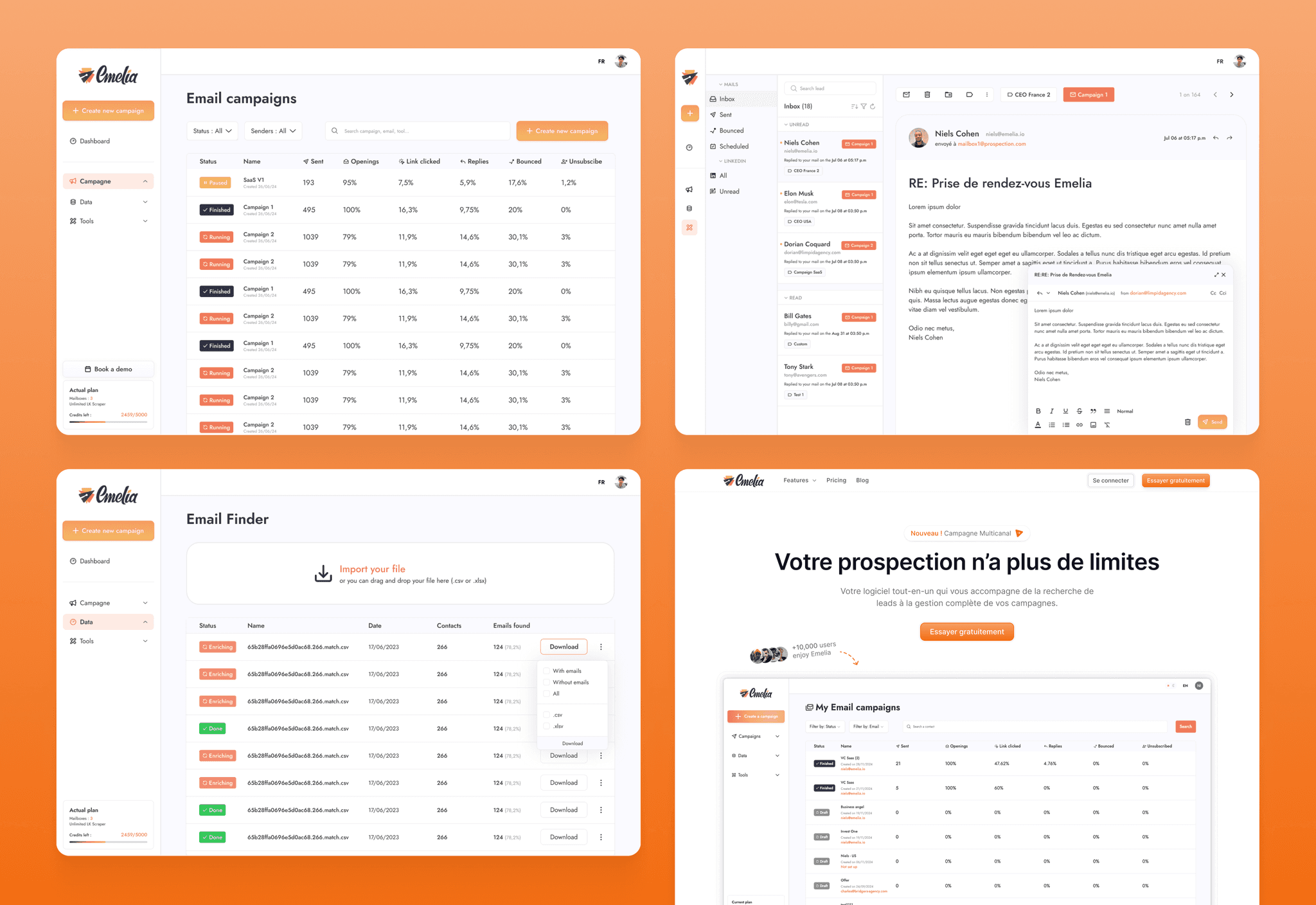 SaaS interface designed by Qreate